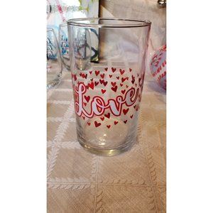 Clear Glass Vase Love & Hearts Valentine's Day Gift